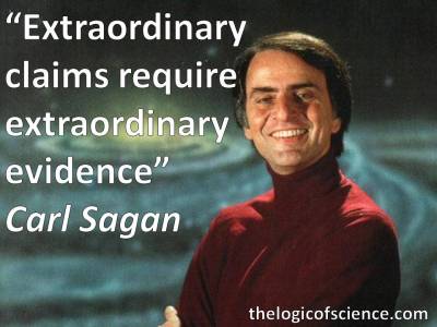 Carl Sagan quote extraordinary evidence claims