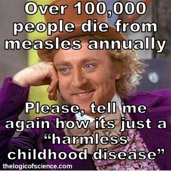measles isn't harmless meme anual deaths