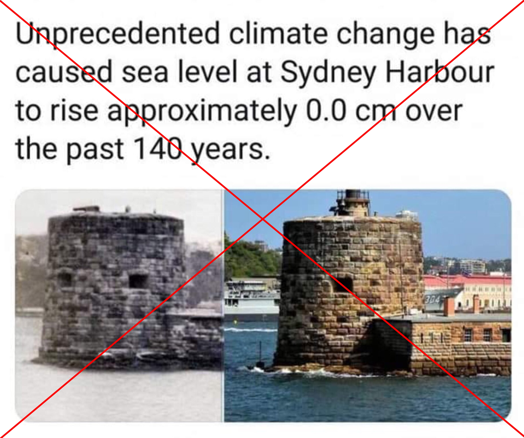 meme climate change sea level sydney harbour old photo